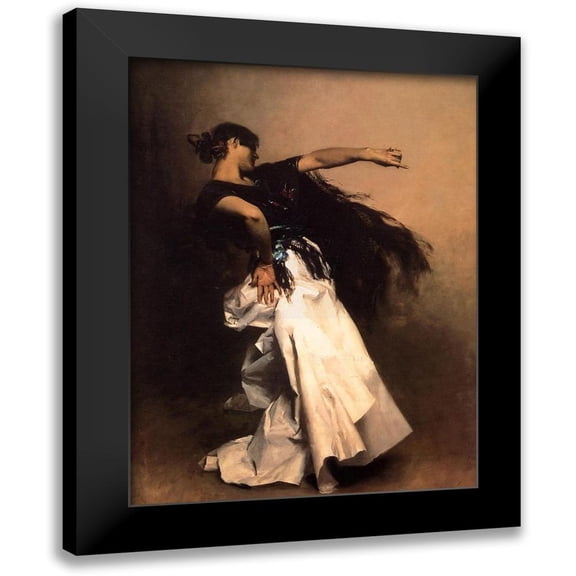 Sargent, John Singer 12x14 Black Modern Framed Museum Art Print Titled - Spanish Dancer