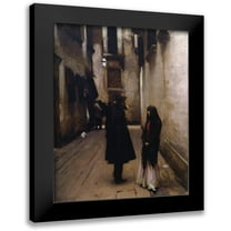 Sargent, John Singer 12x14 Black Modern Framed Museum Art Print Titled - Venetian Street, 1880