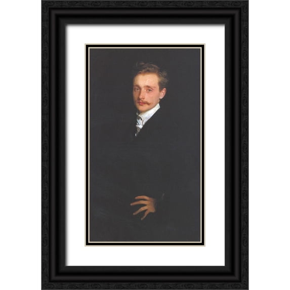 Sargent, John Singer 12x18 Black Ornate Wood Framed with Double Matting Museum Art Print Titled - W Graham Robertson 1894
