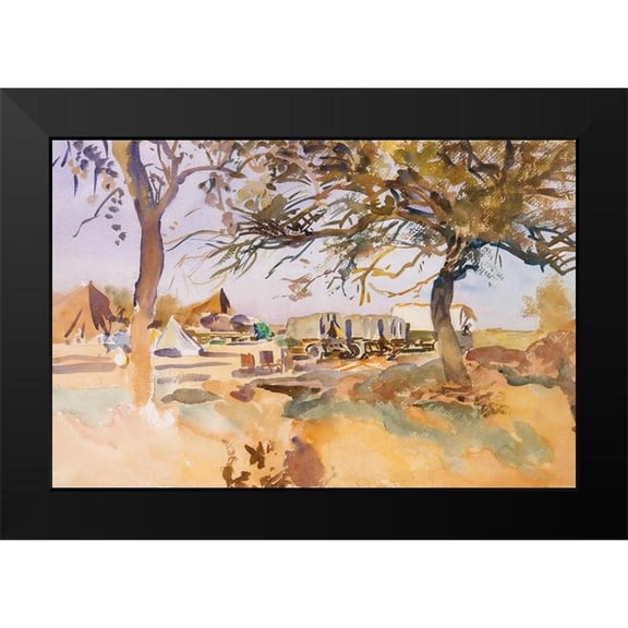 Sargent, John Singer 14x11 Black Modern Framed Museum Art Print Titled - Military Camp