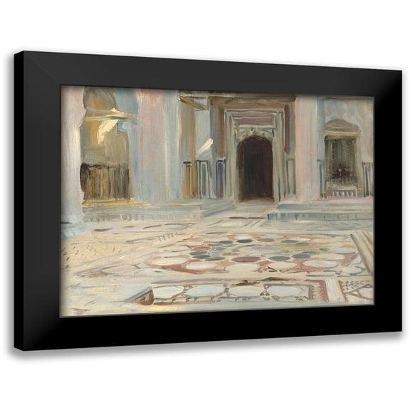 Sargent, John Singer 14x12 Black Modern Framed Museum Art Print Titled - Pavement, Cairo