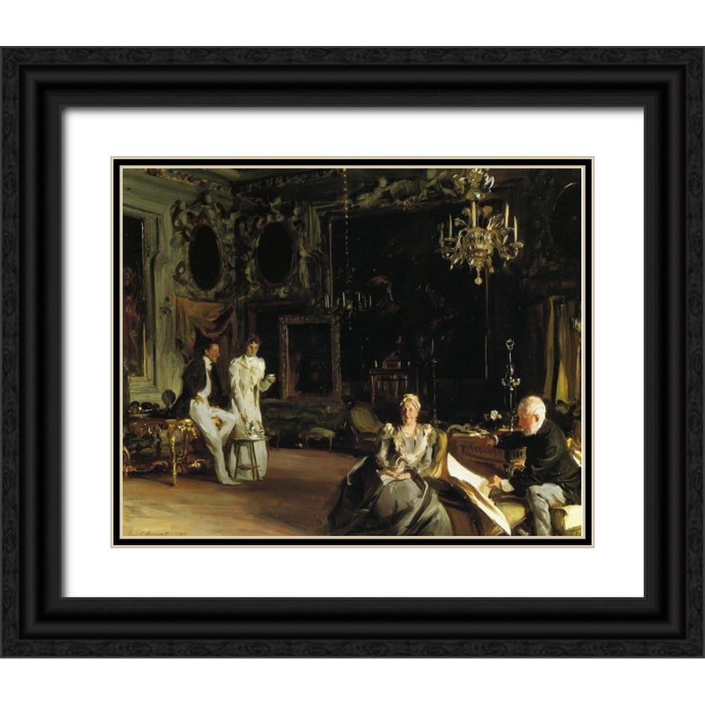 Sargent, John Singer 14x12 Black Ornate Wood Framed with Double Matting ...