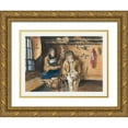 thumbnail image 1 of Sargent, John Singer 14x12 Gold Ornate Wood Framed with Double Matting Museum Art Print Titled - Frau von Allmen and an Unidentified Man in an Interior, 1 of 4