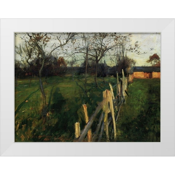 Sargent, John Singer 14x12 White Modern Wood Framed Museum Art Print Titled - Home Fields