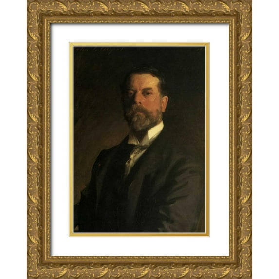 Sargent, John Singer 14x18 Gold Ornate Wood Framed with Double Matting Museum Art Print Titled - Self Portrait