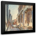 thumbnail image 1 of Sargent, John Singer 15x15 Black Modern Framed Museum Art Print Titled - Gondola Moorings on the Grand Canal, 1 of 5