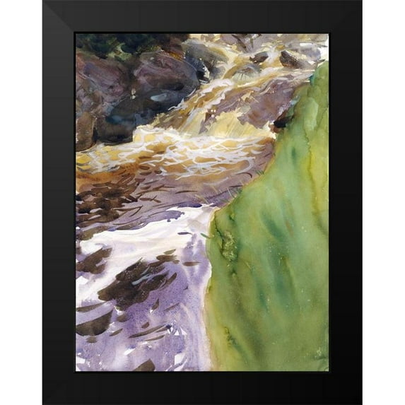 Sargent, John Singer 15x18 Black Modern Framed Museum Art Print Titled - Rushing Water