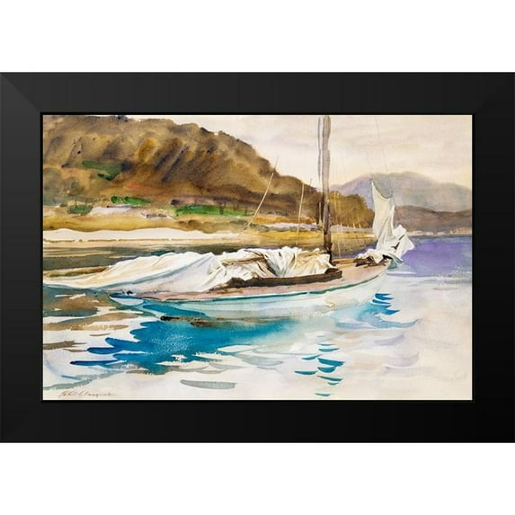 Sargent, John Singer 18x13 Black Modern Framed Museum Art Print Titled - Idle Sails