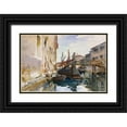 thumbnail image 1 of Sargent, John Singer 18x13 Black Ornate Wood Framed with Double Matting Museum Art Print Titled - Giudecca, 1 of 4