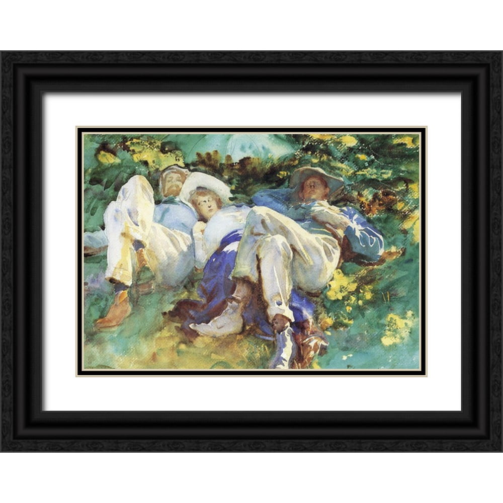Sargent, John Singer 18x14 Black Ornate Wood Framed with Double Matting ...