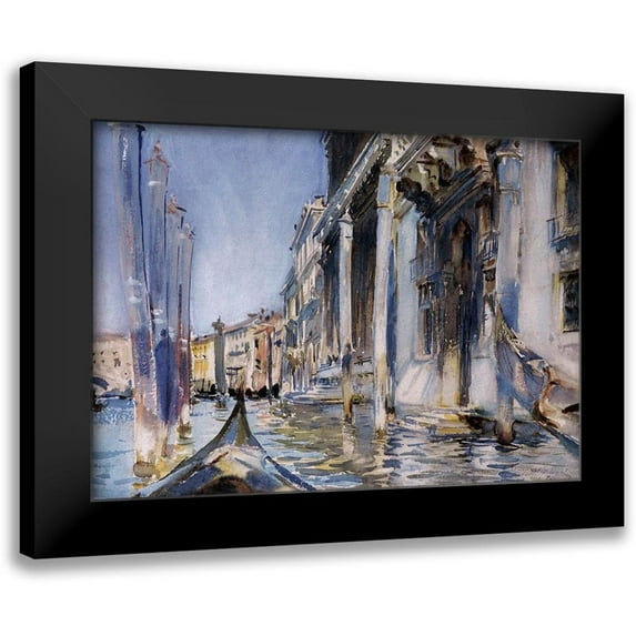 Sargent, John Singer 24x18 Black Modern Framed Museum Art Print Titled - View of the Grand Canal, 1904