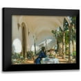 thumbnail image 1 of Sargent, John Singer 24x19 Black Modern Framed Museum Art Print Titled - Breakfast in the Loggia, 1 of 5
