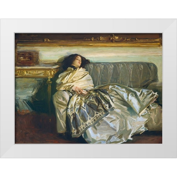 Sargent, John Singer 24x19 White Modern Wood Framed Museum Art Print Titled - Nonchaloir (Repose)