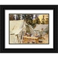thumbnail image 1 of Sargent, John Singer 32x25 Black Ornate Wood Framed with Double Matting Museum Art Print Titled - Camp at Lake OHara, 1 of 4