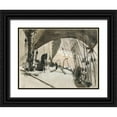 thumbnail image 1 of Sargent, John Singer 32x25 Black Ornate Wood Framed with Double Matting Museum Art Print Titled - Deck of Ship in Moonlight, 1 of 4