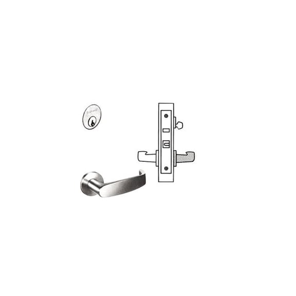 Sargent TR8204LNL26 Storeroom Closet Mortise Trim Only with L Lever & LN Rose, Bright Chrome