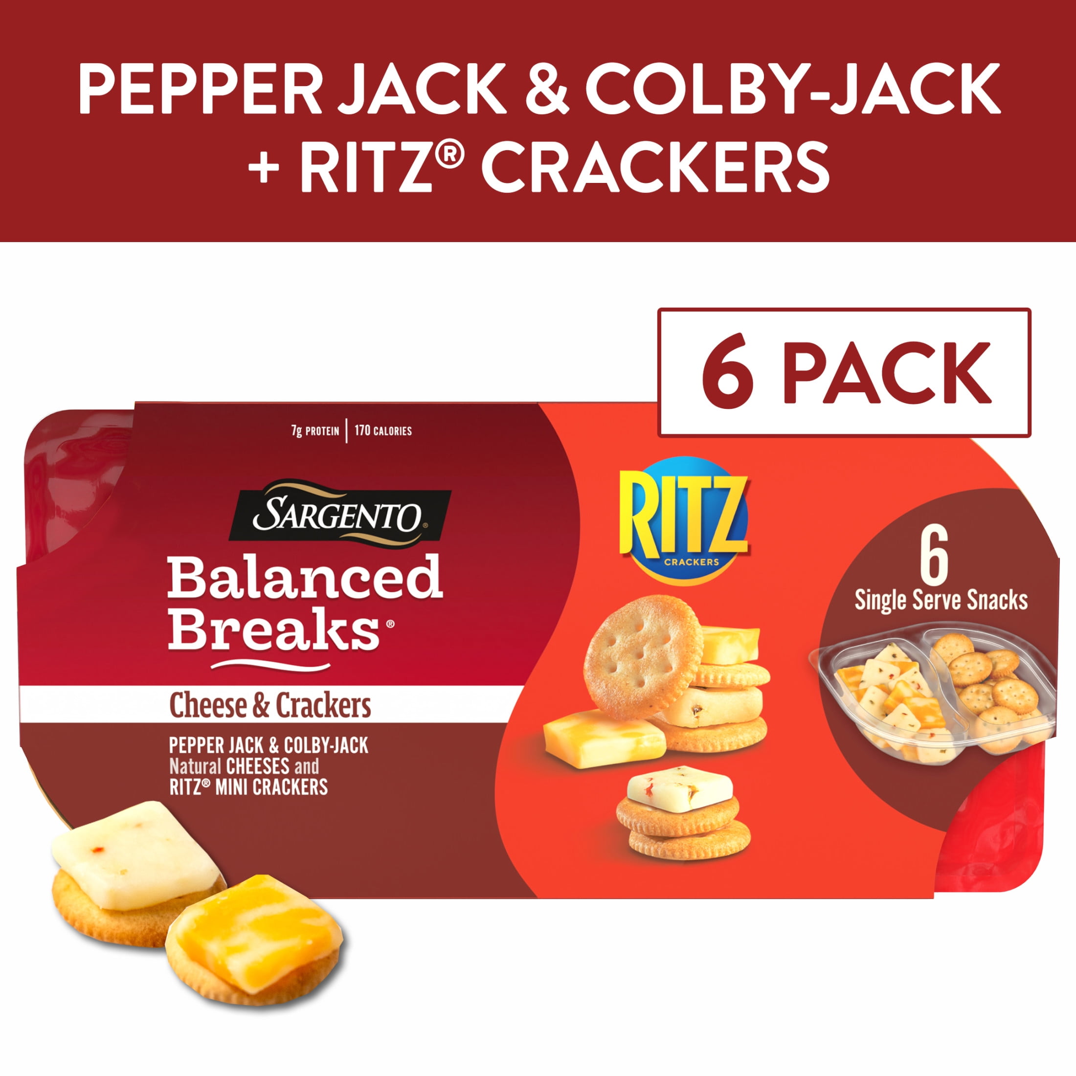 Sargento Balanced Breaks Cheese & Crackers, Pepper Jack & Colby-Jack Cheese and RITZ