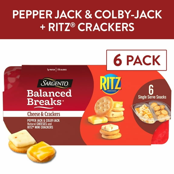 Sargento Balanced Breaks Cheese & Crackers, Pepper Jack & Colby-Jack Cheese and RITZ