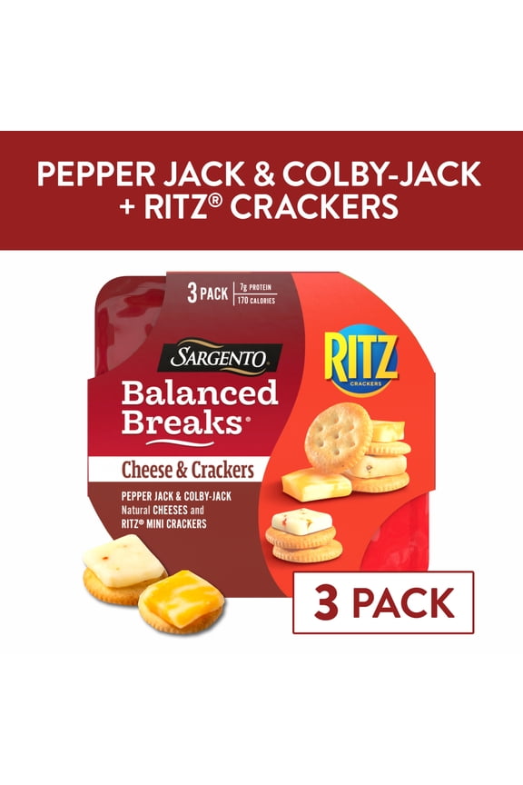 Balanced Breaks Cheese & Crackers, Pepper Jack & Colby-Jack Cheeses and RITZ