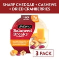 thumbnail image 1 of Sargento Balanced Breaks Sharp Cheddar Cheese with Cashews and Cherry-Infused Cranberries, Snack Kit, 1 of 8