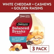 Sargento® Balanced Breaks® Sharp White Cheddar Cheese, Roasted Cashews, Raisins