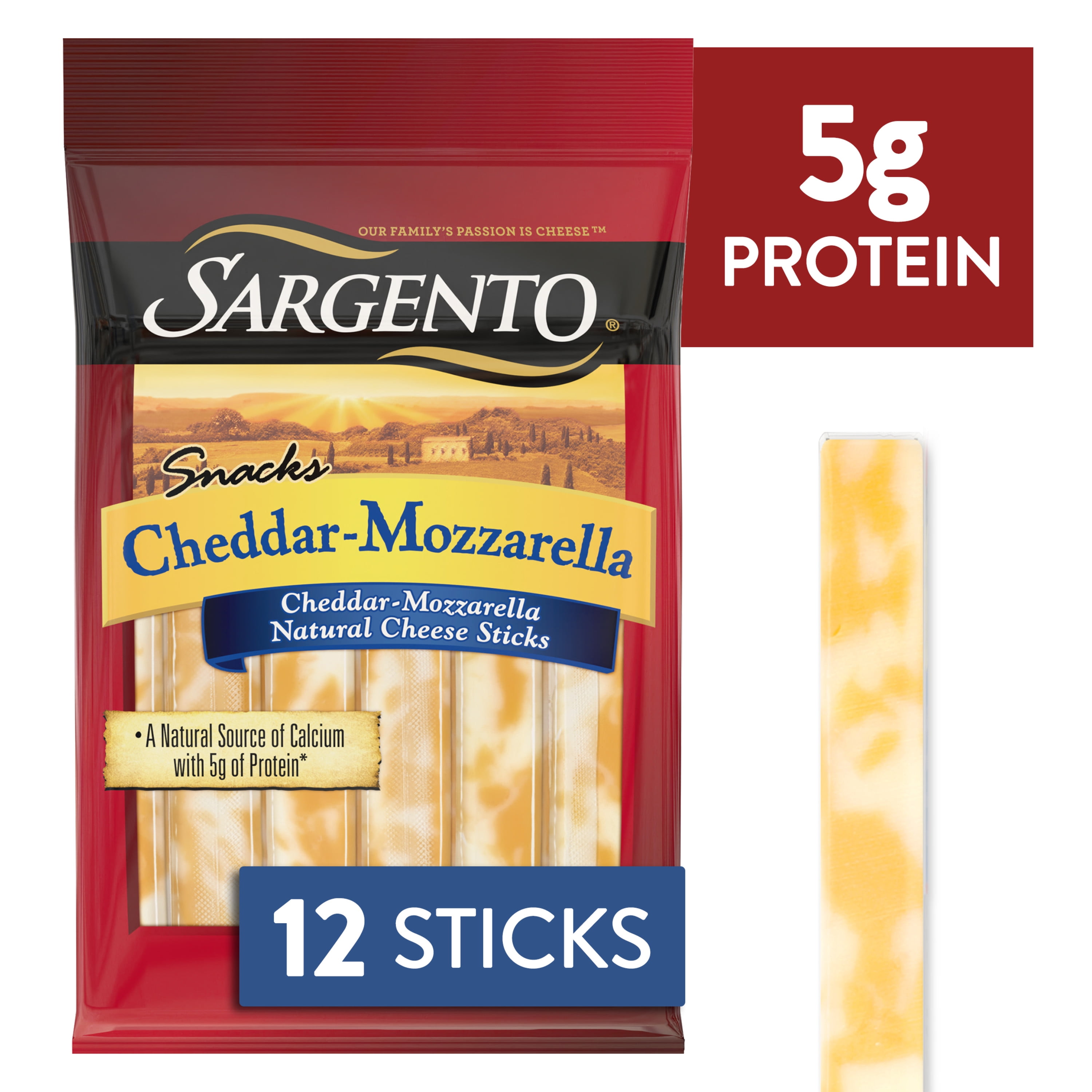 Sargento CheddarMozzarella Natural Cheese Snack Sticks, 9 oz 12 Ct