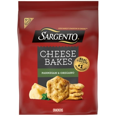 Sargento® Cheese Bakes Parmesan and Oregano Crackers, Cheese Crackers, Lunch Snacks, 4.5 oz