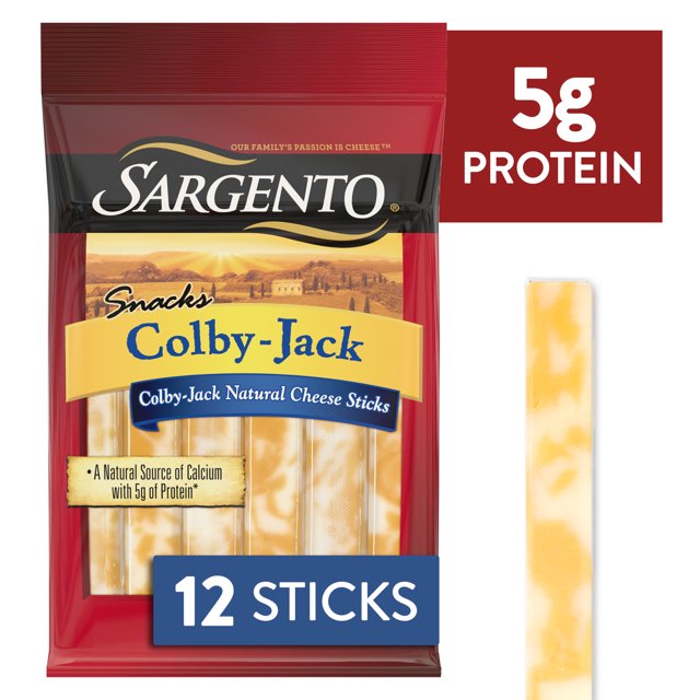 Sargento® ColbyJack Natural Cheese Snack Sticks, 12Count