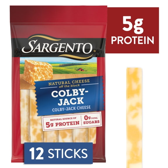 Sargento Colby-Jack Natural Cheese Snack Sticks, 12-Count