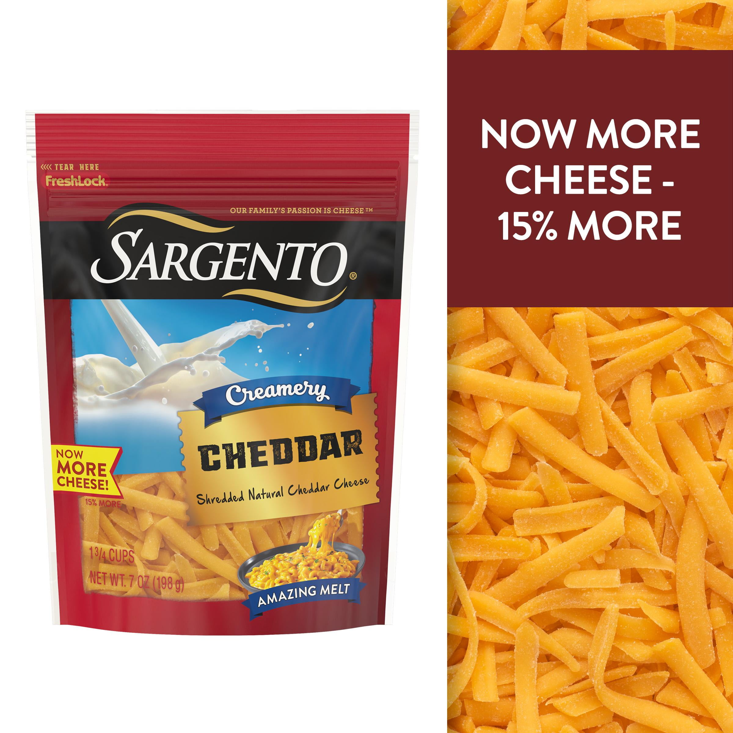 Sargento® Creamery Shredded Natural Cheddar Cheese, 7 oz.