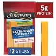 thumbnail image 1 of Sargento® Extra Sharp Natural Cheddar Cheese Snack Sticks, 12-Count, 1 of 8