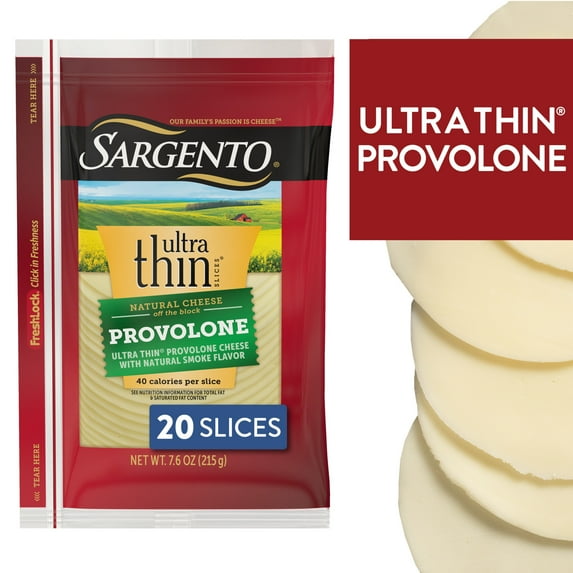 Sargento® Provolone Natural Cheese with Natural Smoke Flavor Ultra Thin® Slices, 20 slices