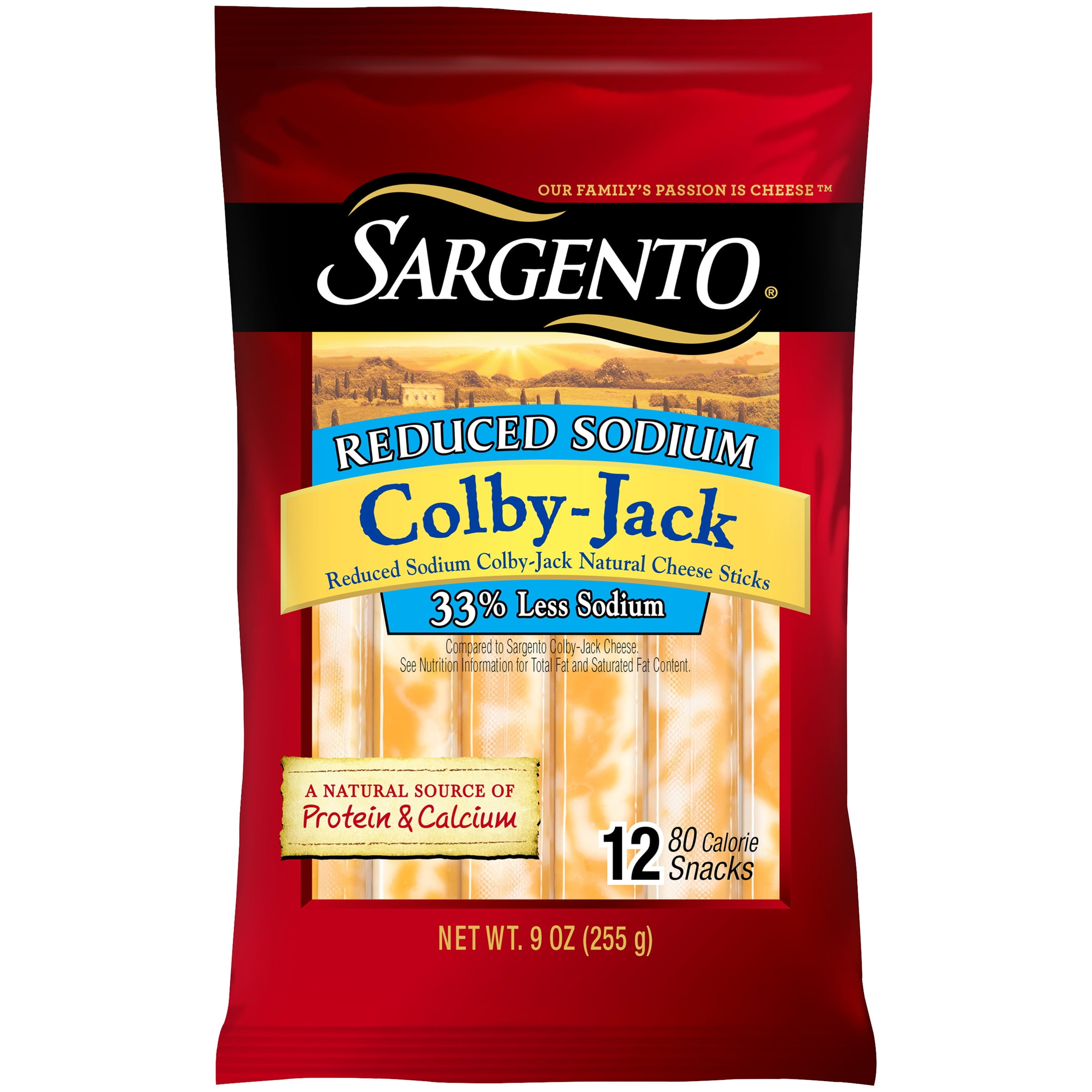Sargento® Reduced Sodium ColbyJack Cheese Sticks 12 ct Bag