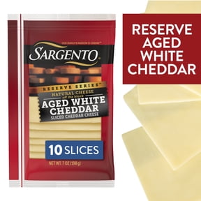 Sargento Reserve Series Aged White Cheddar Sliced Cheese, 10 slices