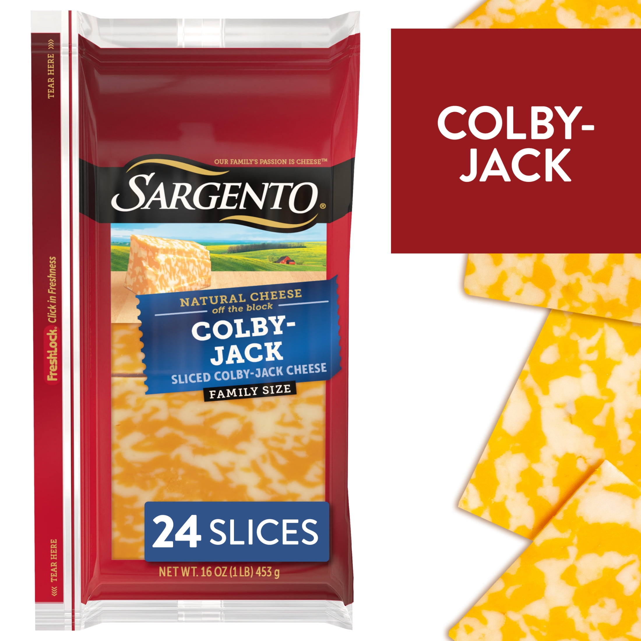 Sargento Sliced Colby-Jack Natural Cheese, 24 slices