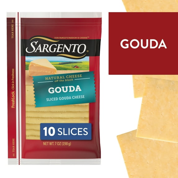 Sargento® Sliced Gouda Natural Cheese, 10 slices