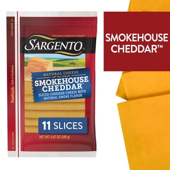 Sargento® Sliced Smokehouse Cheddar™ Natural Cheese, 11 slices