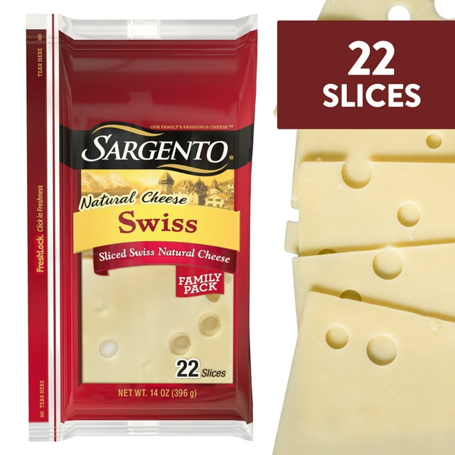 Sargento® Sliced Swiss Natural Cheese, 22 slices