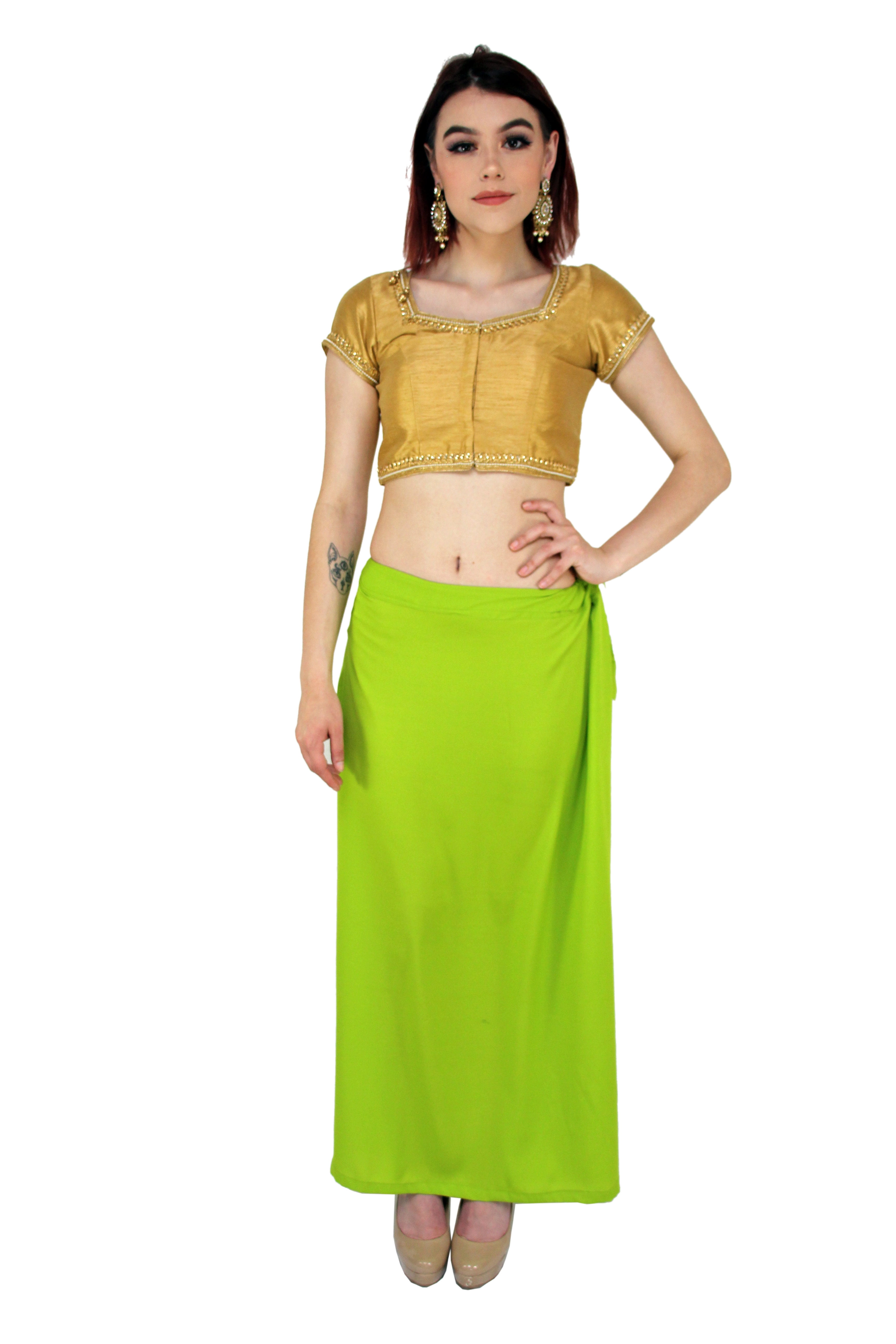 Indian Trendy Sari Petticoat Cotton Stitched Adjustable Waist Saree  Underskirt L