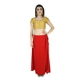 thumbnail image 1 of Sari Petticoat Stitched Indian Saree Petticoat Adjustable Waist Sari Skirt (Red), 1 of 7