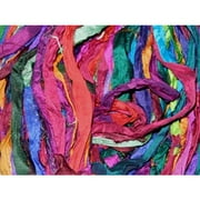 Sari Pure Silk Ribbon Yarn Multi Sunset-Recycled Sari Silk Yarn
