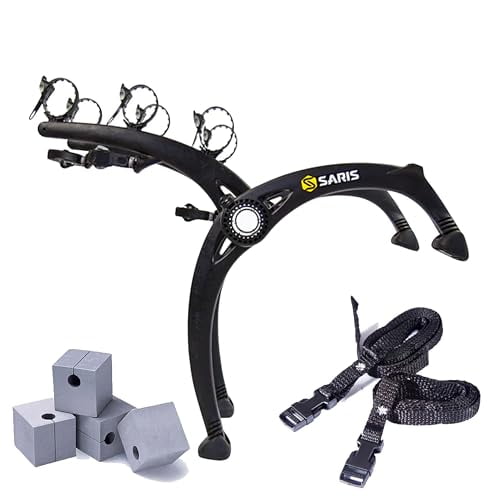 Saris Bike Racks, Bones EX Car Trunk Bicycle Rack Carrier, Mounts 3 Bikes (Black)