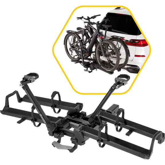 Saris E-Bike Hitch Rack For 2 Bikes, Folding Platform Carrier With Ramp And Wheels For Cars, SUVs