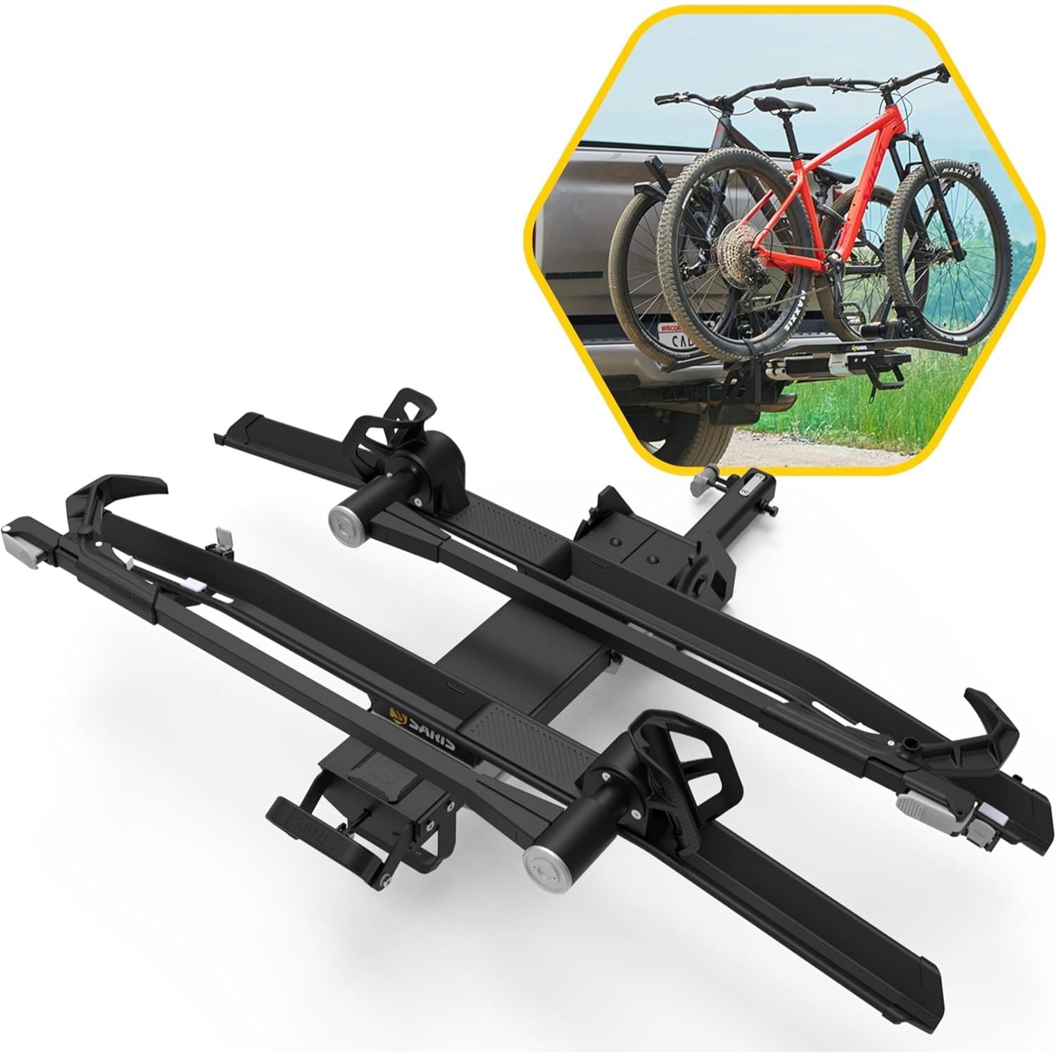 Modular Bike Rack Saris MHS Modular UNO Hitch Bike Rack for 2 Bikes – Foldable Car Bike ...
