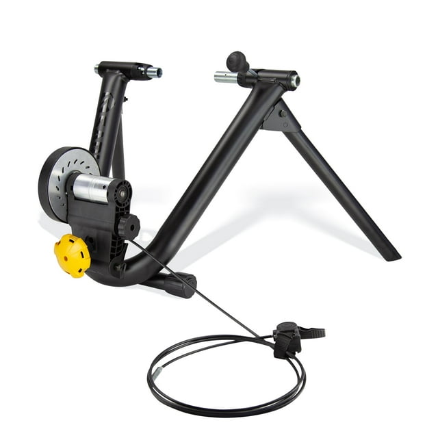 Saris Mag+ Bike Trainer Stand, Foldable Magnetic Resistance Indoor Bike Trainer, Black