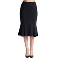 thumbnail image 1 of Sarit Skirt - Women's Seamed Ponte mermaid midi skirt, 1 of 4