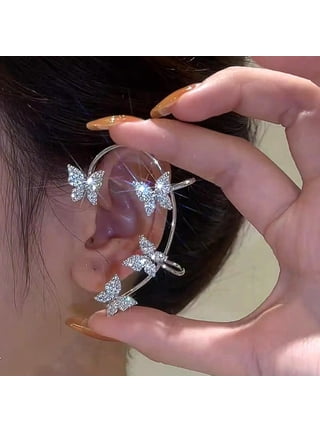 Sanrio Hello Kitty Clip Earrings Women Sweet Fairy Earring Painless Earrings  Without Piercing Y2k Girls Cartoon