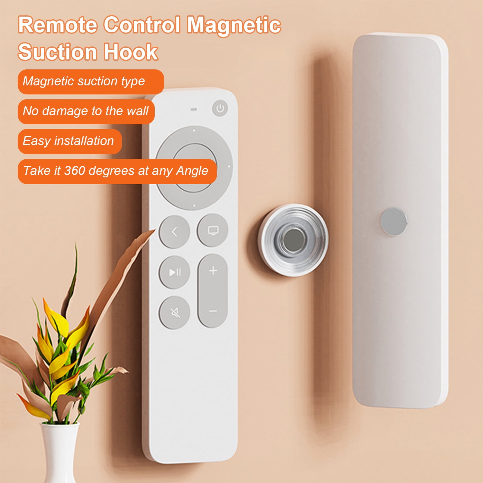 Sarkoyar 2 Pairs Magnetic Remote Control Holder Wall Mount Space Saving ...