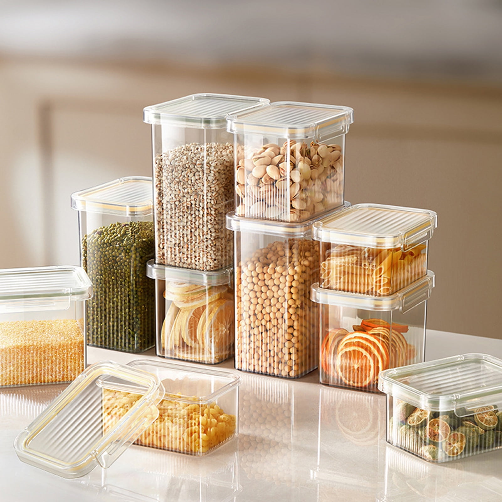 Large Capacity Food Storage Container Insect-Proof Cereal Container Bins  Moisture-Proof Transparent Kitchen Organizer - AliExpress