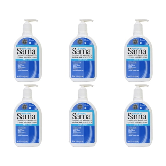 Sarna Anti Itch External Analgesic Lotion, Original, 7.5 Oz, 6 Pack